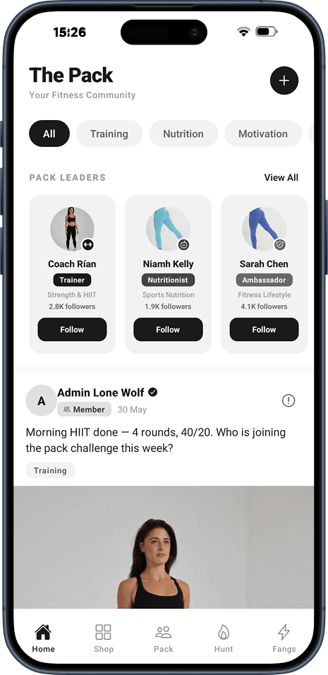 Mobile app screen